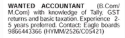 Hiring Accountant