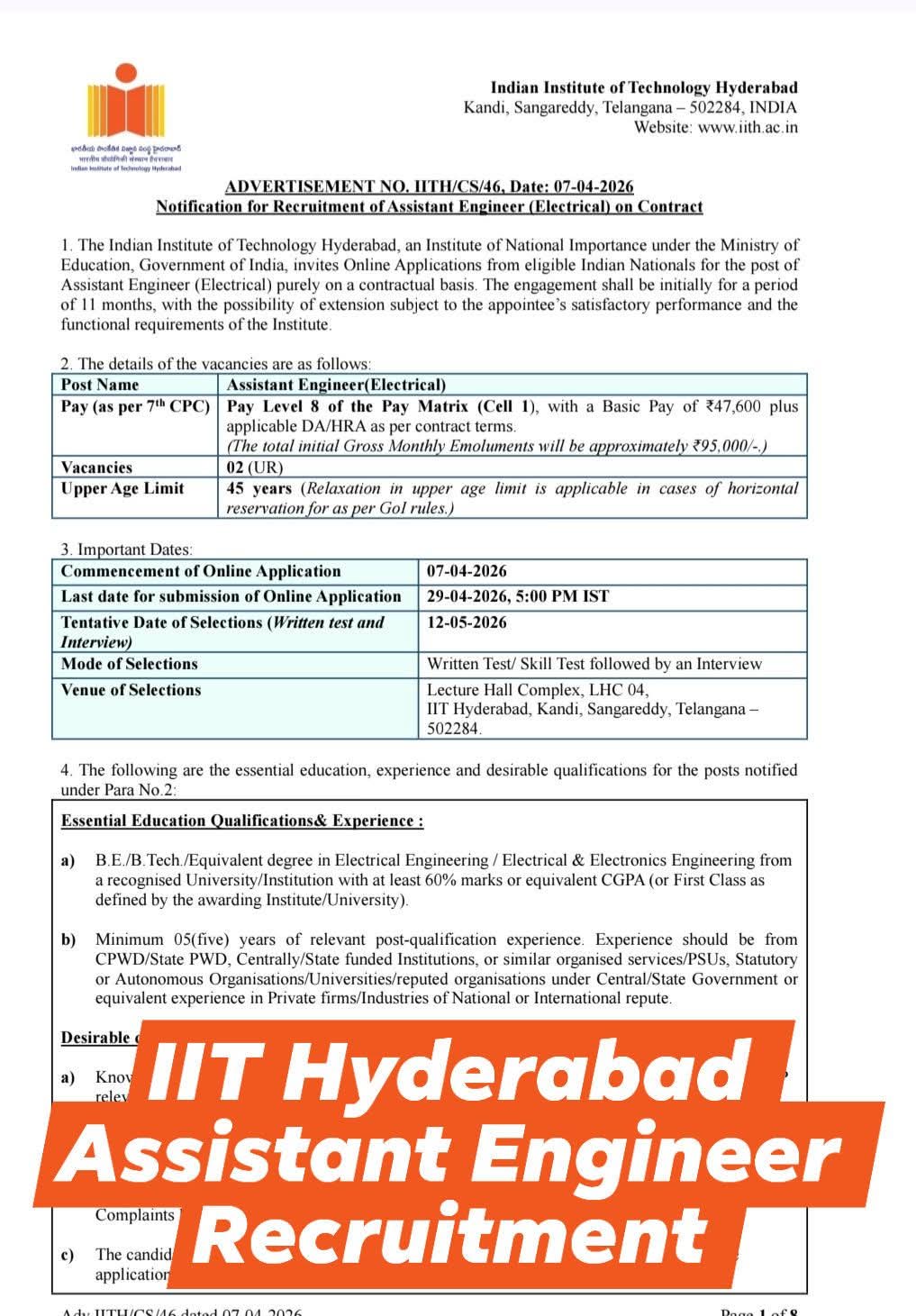 Hiring Assistant Engineer