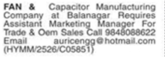 Hiring Assistant Marketing Manager