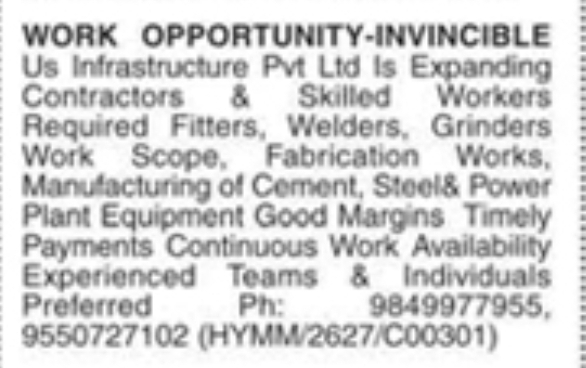 Hiring Contractors and Skilled Workers