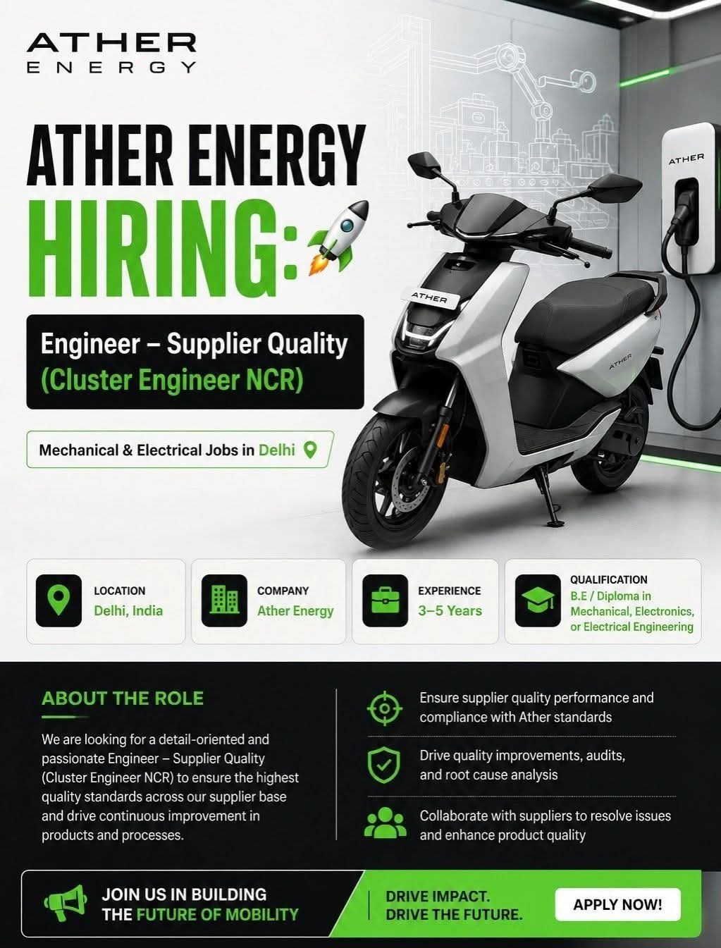 Hiring: Engineer – Supplier Quality (Cluster Engineer NCR)