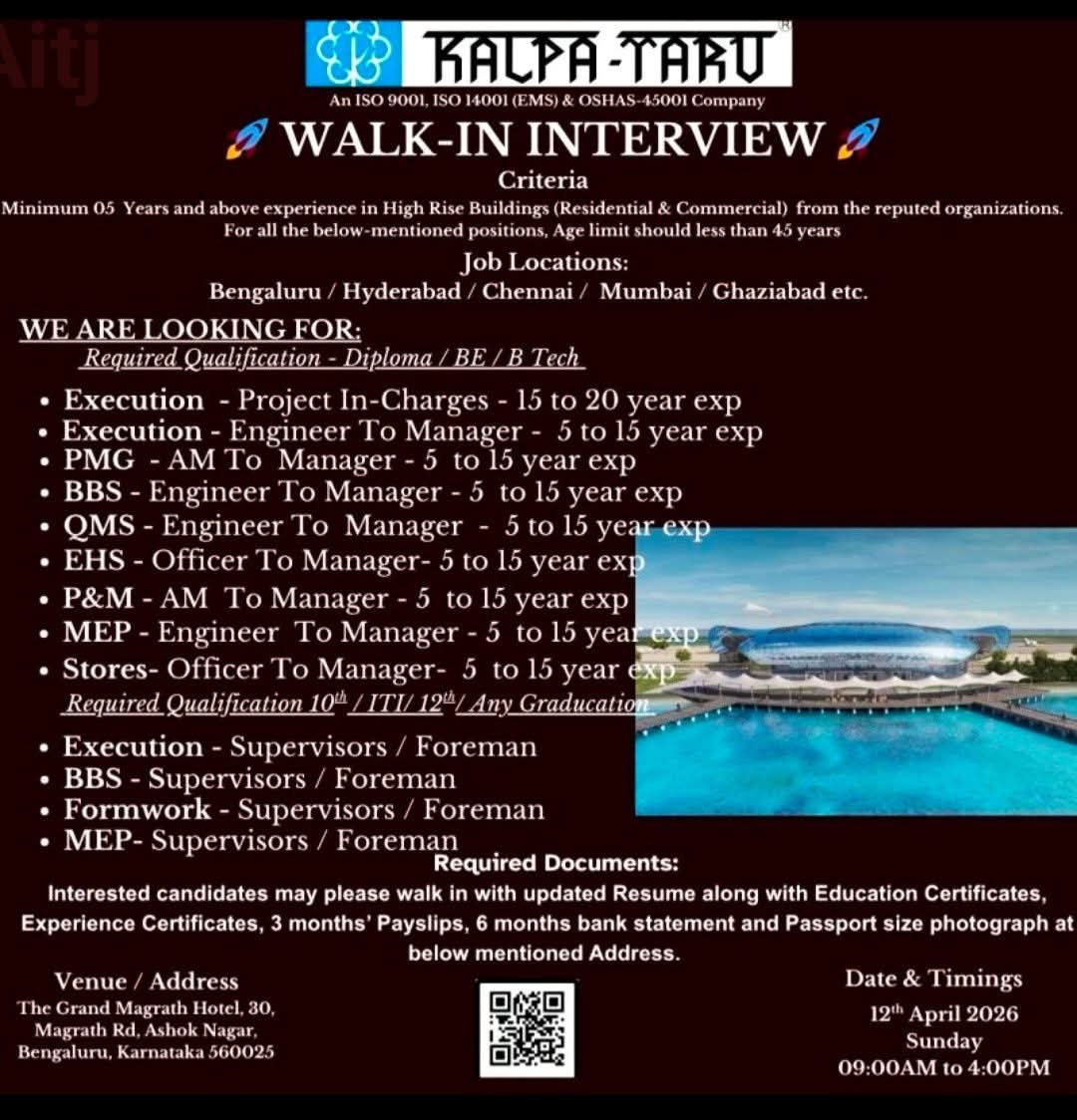 Hiring: Engineering and Supervisory Experts for High-Rise Projects