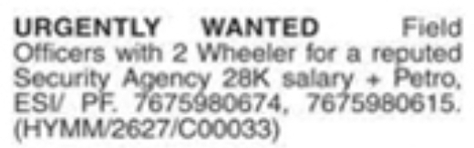 Hiring Field Officers