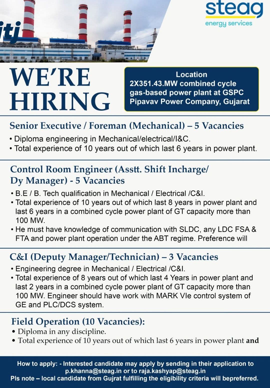 Hiring For Engineering and Operation Roles