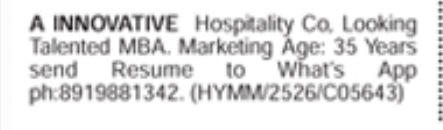 Hiring For MBA Marketing professional