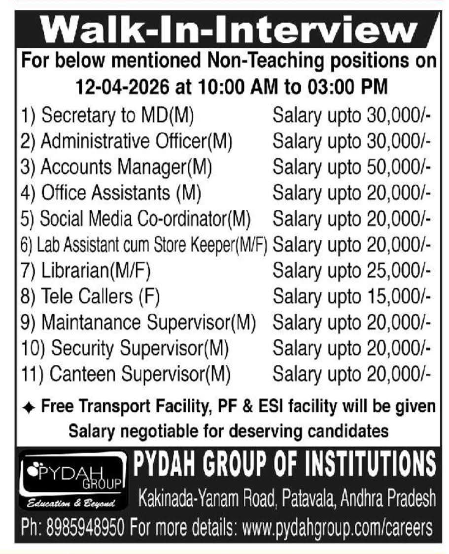 Hiring for Non-Teaching Positions