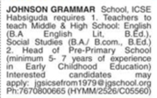Hiring For Teachers