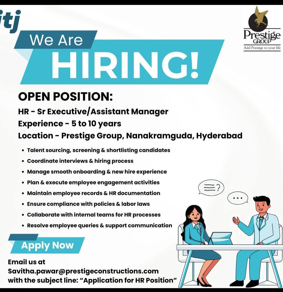 Hiring: HR Senior Executive/Assistant Manager