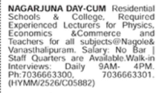 Hiring Lecturers & Teachers