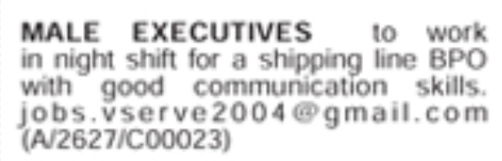 Hiring Male Executives