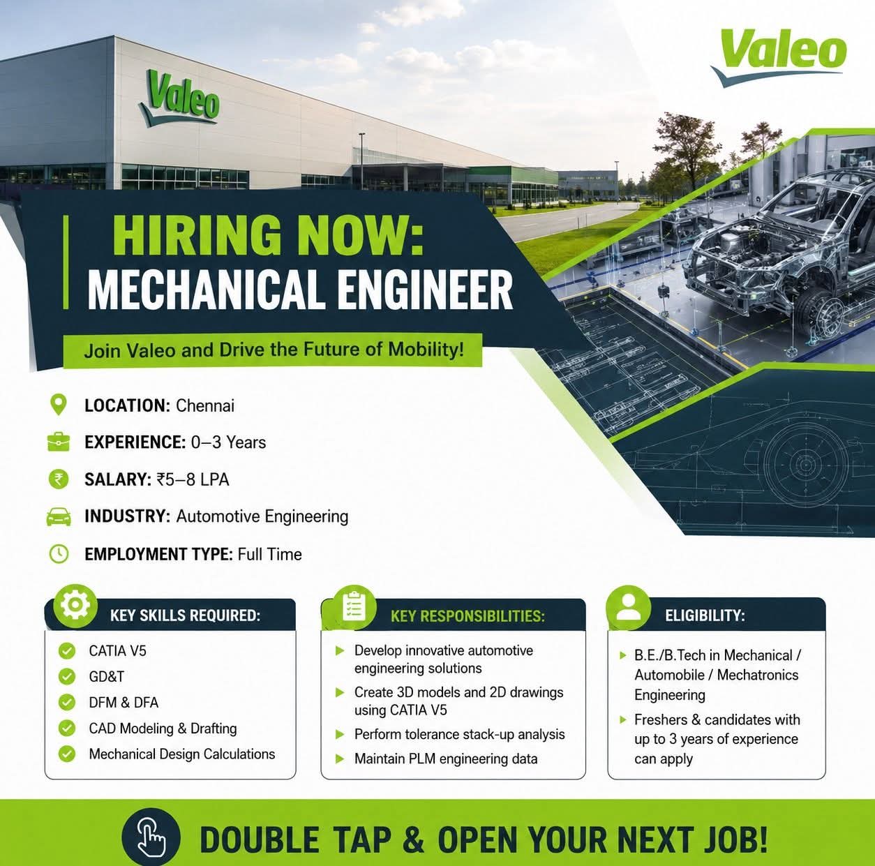 Hiring: Mechanical Engineer at Valeo
