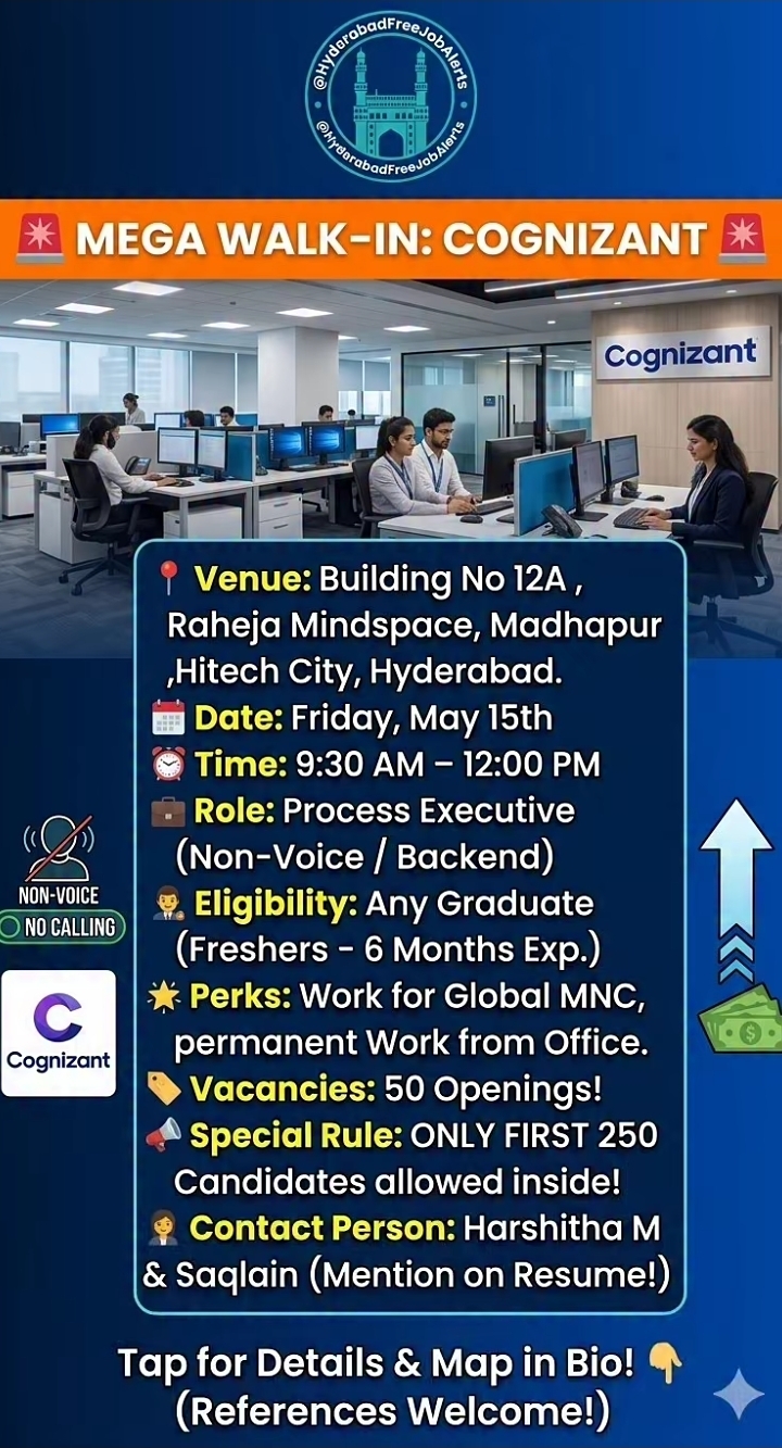 Hiring Process Executive at Cognizant