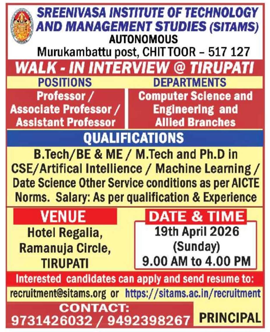 Hiring  Professor, Associate Professor, and Assistant Professor