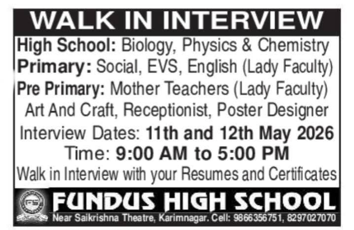 Hiring Teachers and Staff at Fundus High School