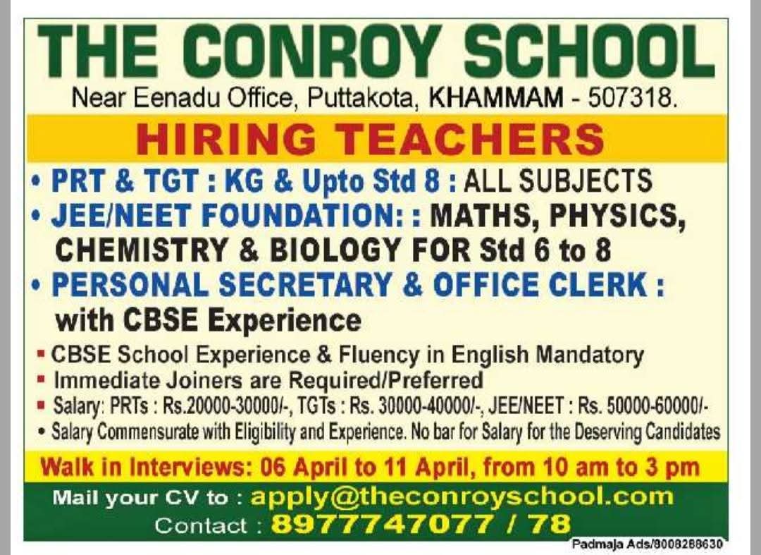 Hiring Teachers: The Conroy School