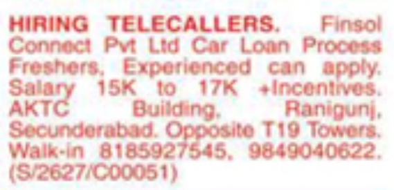 Hiring Telecallers