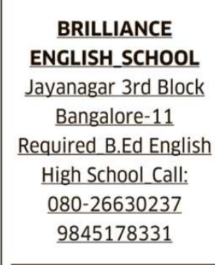 Job Opportunities: Brilliance English School