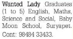 Job Opportunity: Lady Primary Teachers Wanted at Baby Moon School