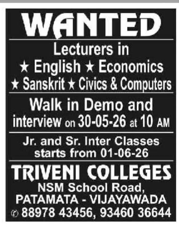 Job Opportunity: Lecturer Roles at Triveni Colleges