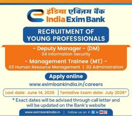 Job Opportunity: Professional Roles at India Exim Bank