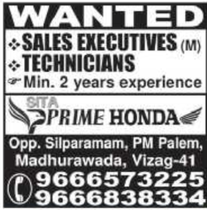Job Opportunity: Staff at Sita Prime Honda