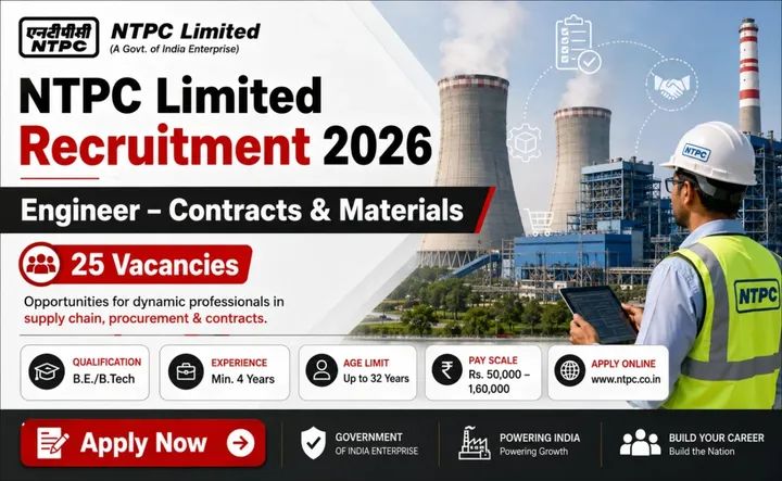 NTPC Recruitment 2026: 25 Engineer Openings