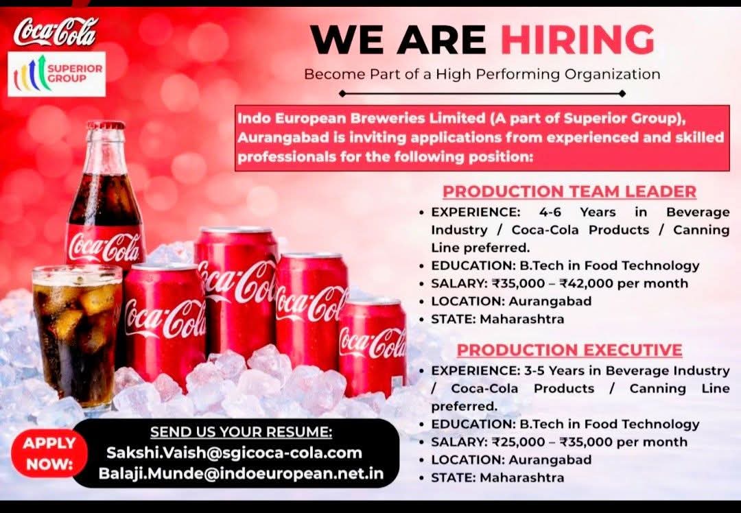 Production Careers at Indo European Breweries Limited