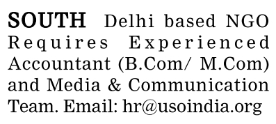 Recruitment for Accountant and Media Communication Team by South Delhi NGO