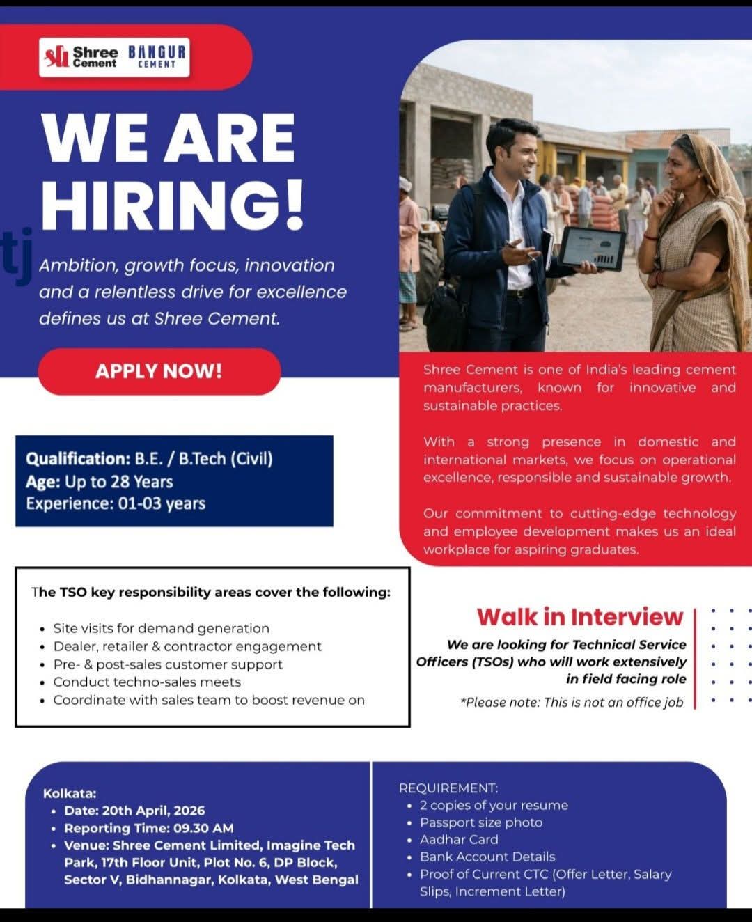 Shree Cement Recruitment 2026