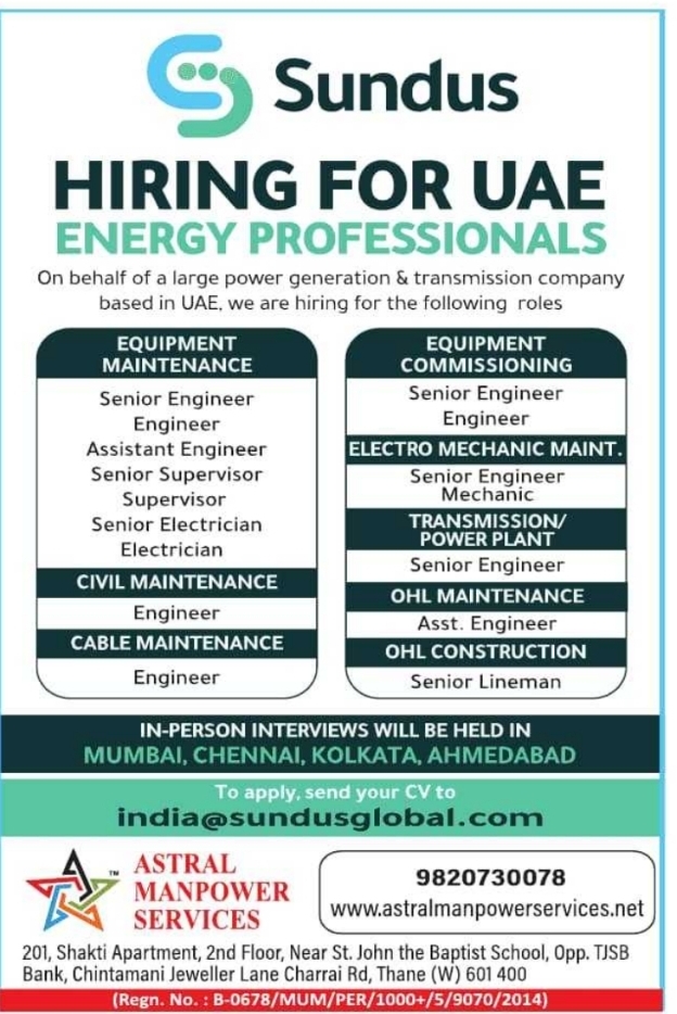 UAE Energy Sector Recruitment by Sundus Global