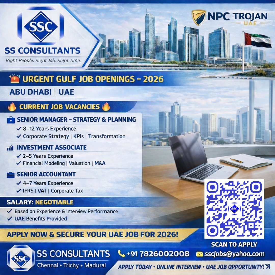 Urgent Hiring for Abu Dhabi