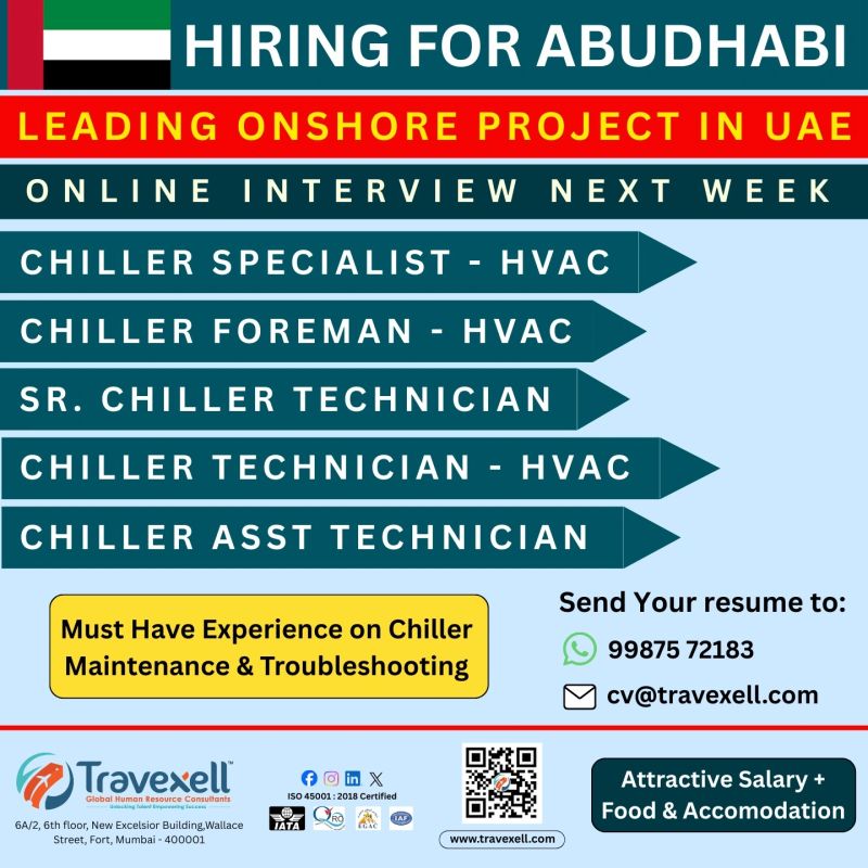 Urgent Hiring for Abu Dhabi