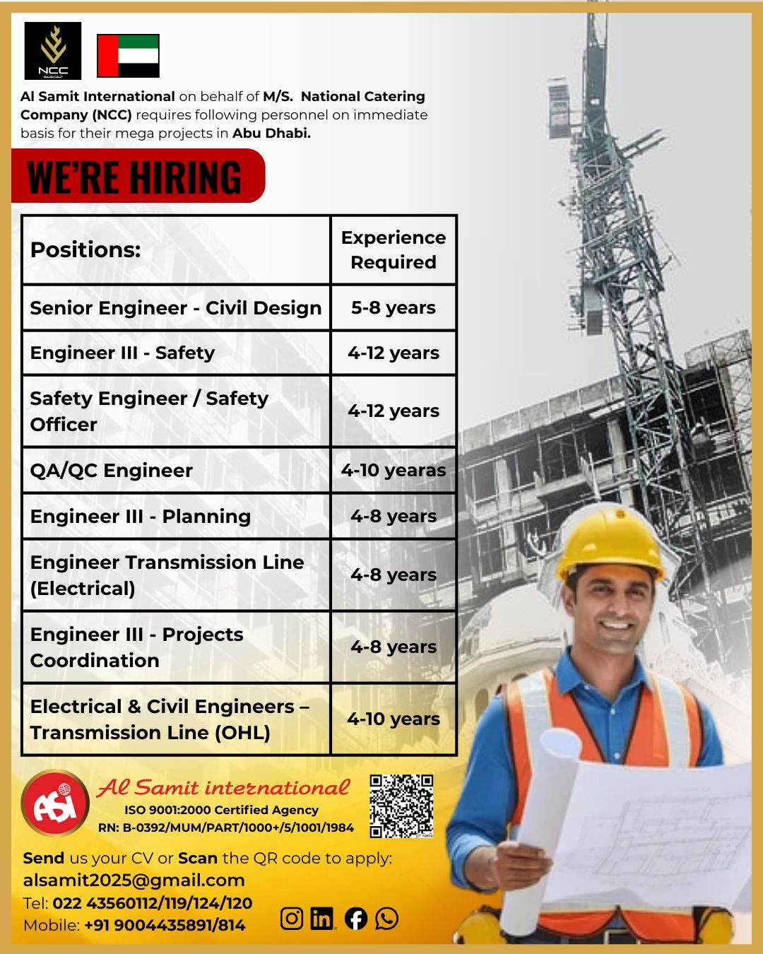 Urgent Hiring for Abu Dhabi