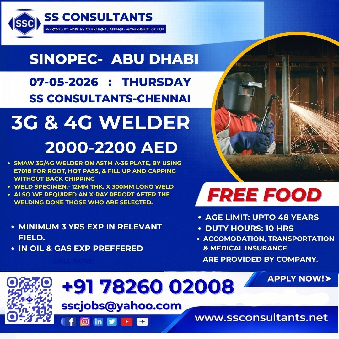 Urgent Hiring for Abu Dhabi