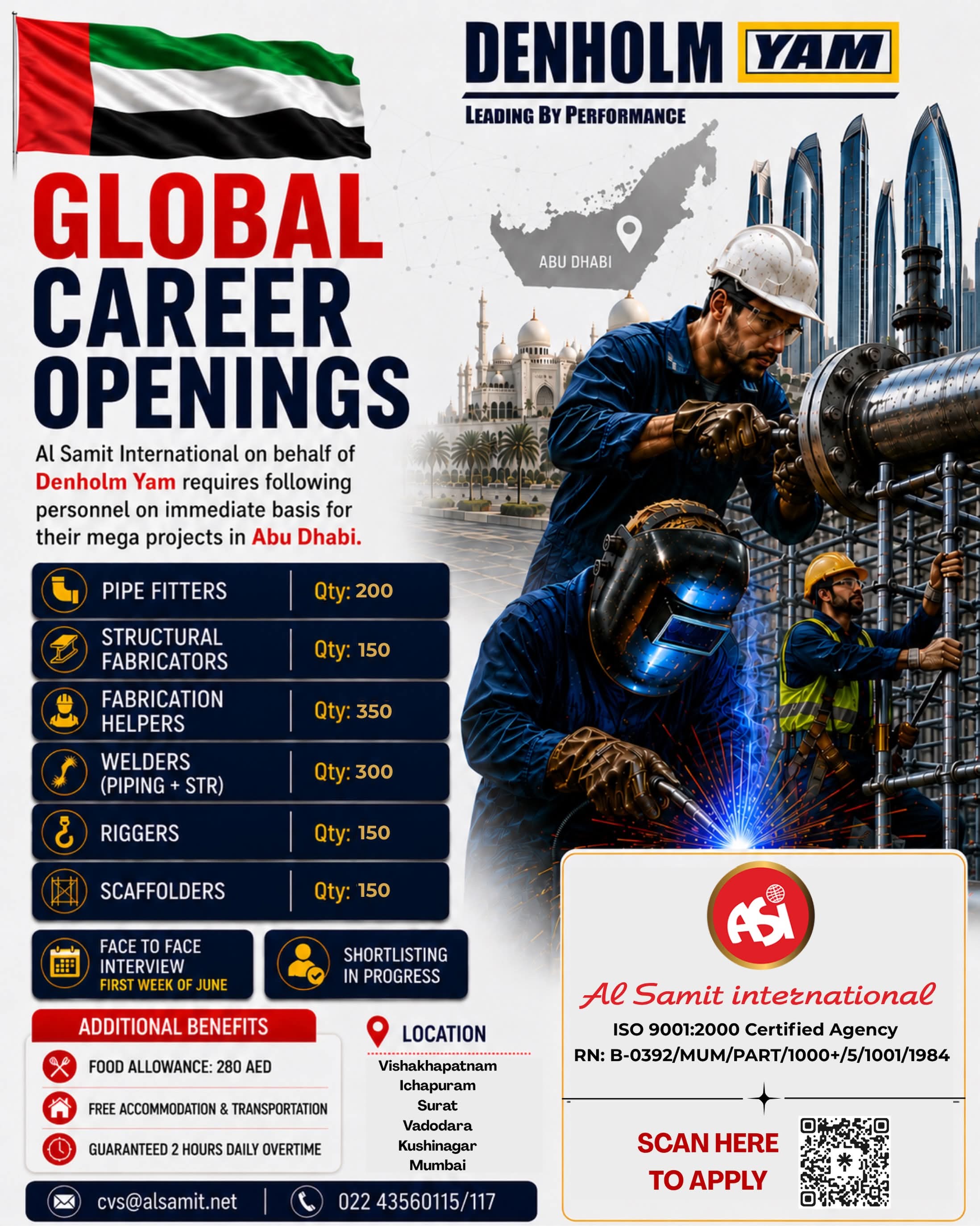 Urgent Hiring for Abu Dhabi