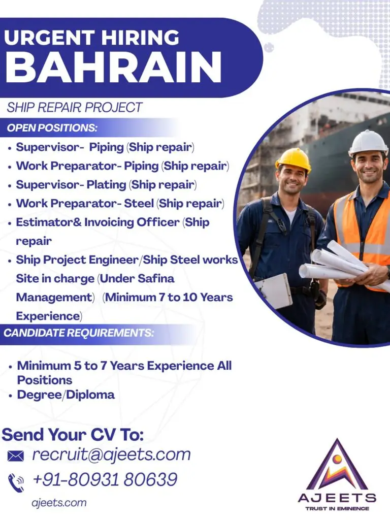Urgent Hiring for Bahrain