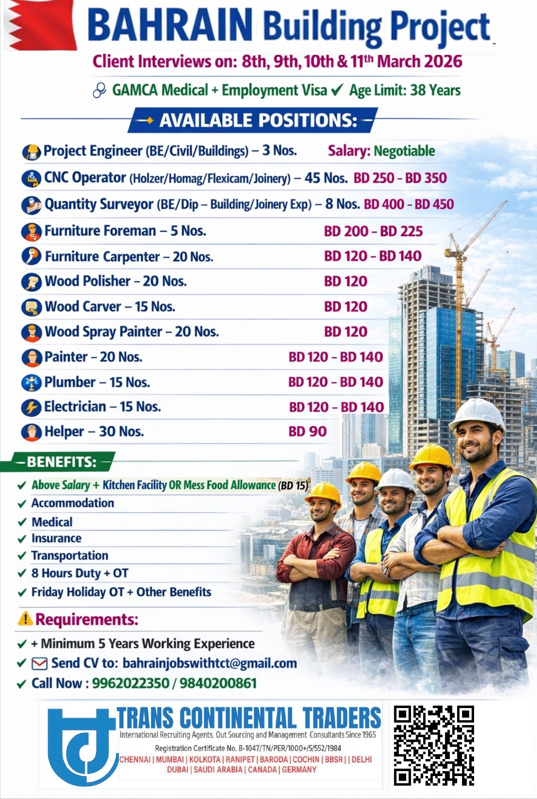Urgent Hiring for Bahrain