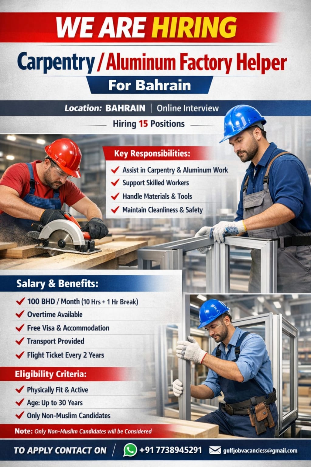 Urgent Hiring for Bahrain