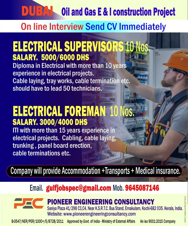 Urgent Hiring for Dubai