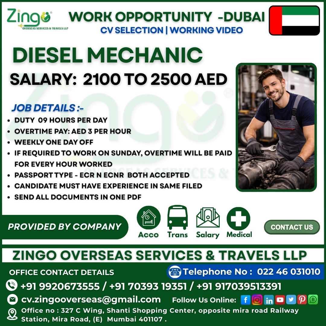Urgent Hiring for Dubai
