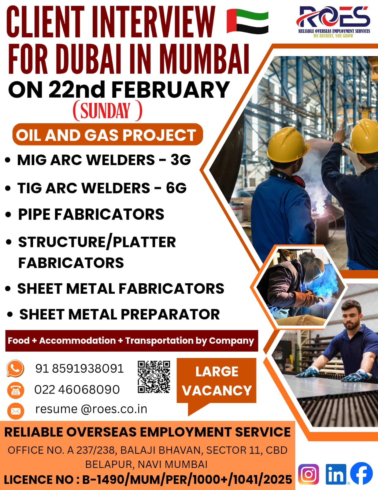 Urgent Hiring for Dubai