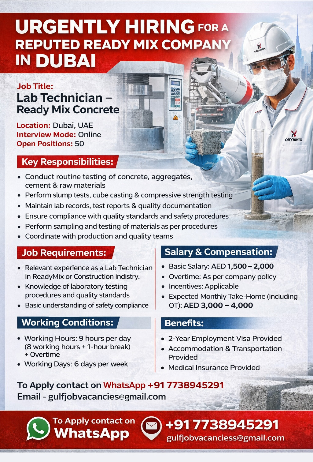 Urgent Hiring for Dubai