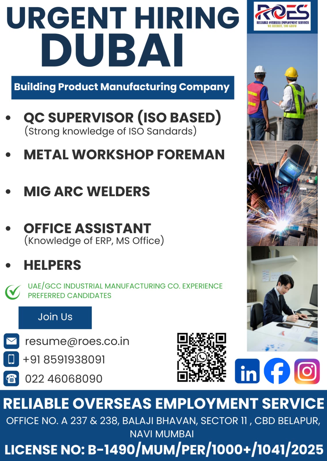 Urgent Hiring for Dubai