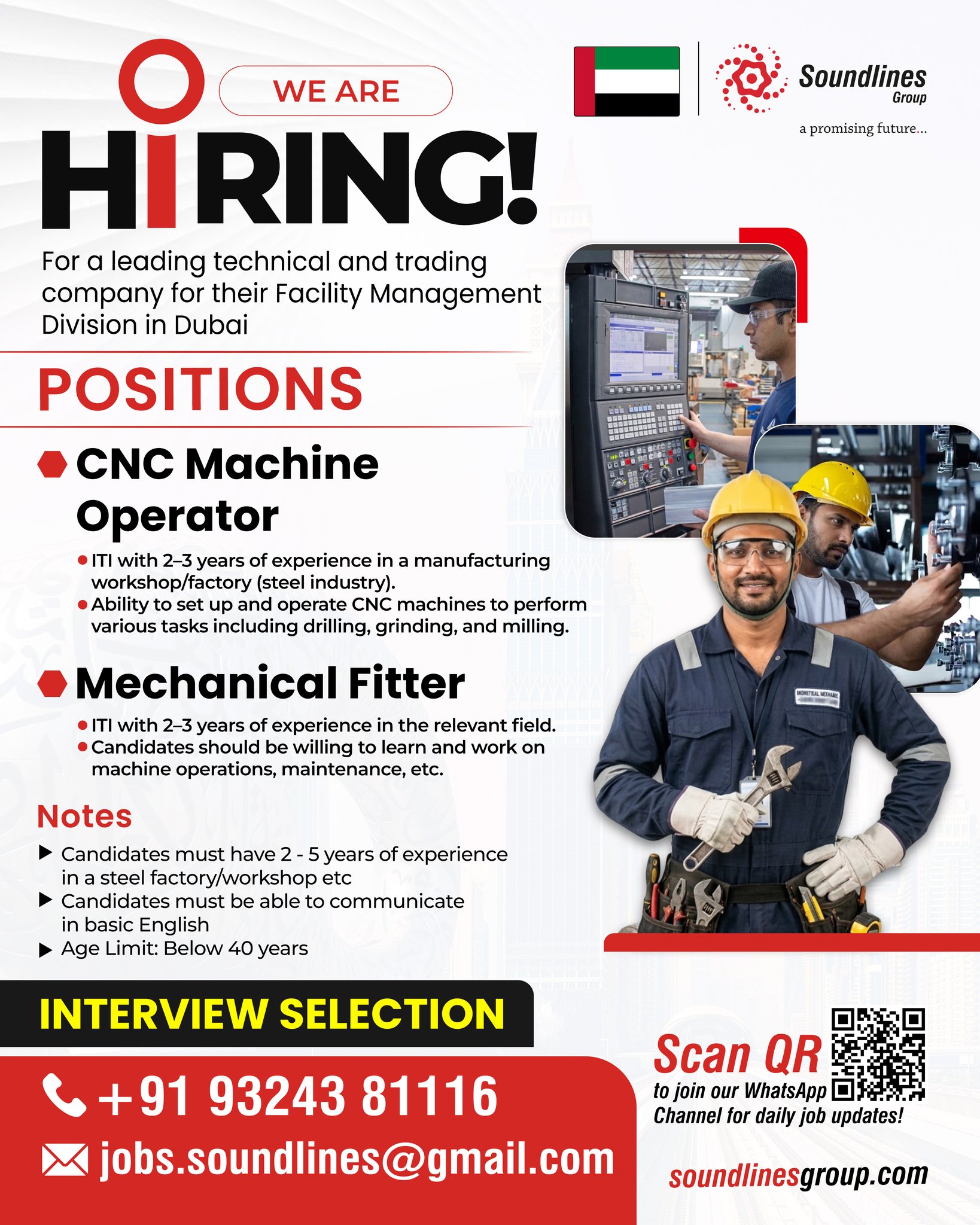 Urgent Hiring for Dubai