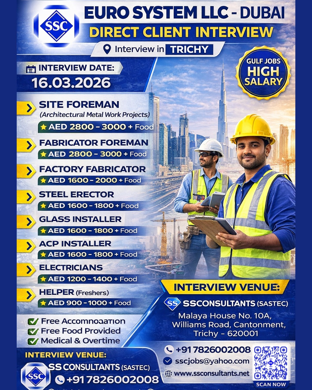 Urgent Hiring for Dubai