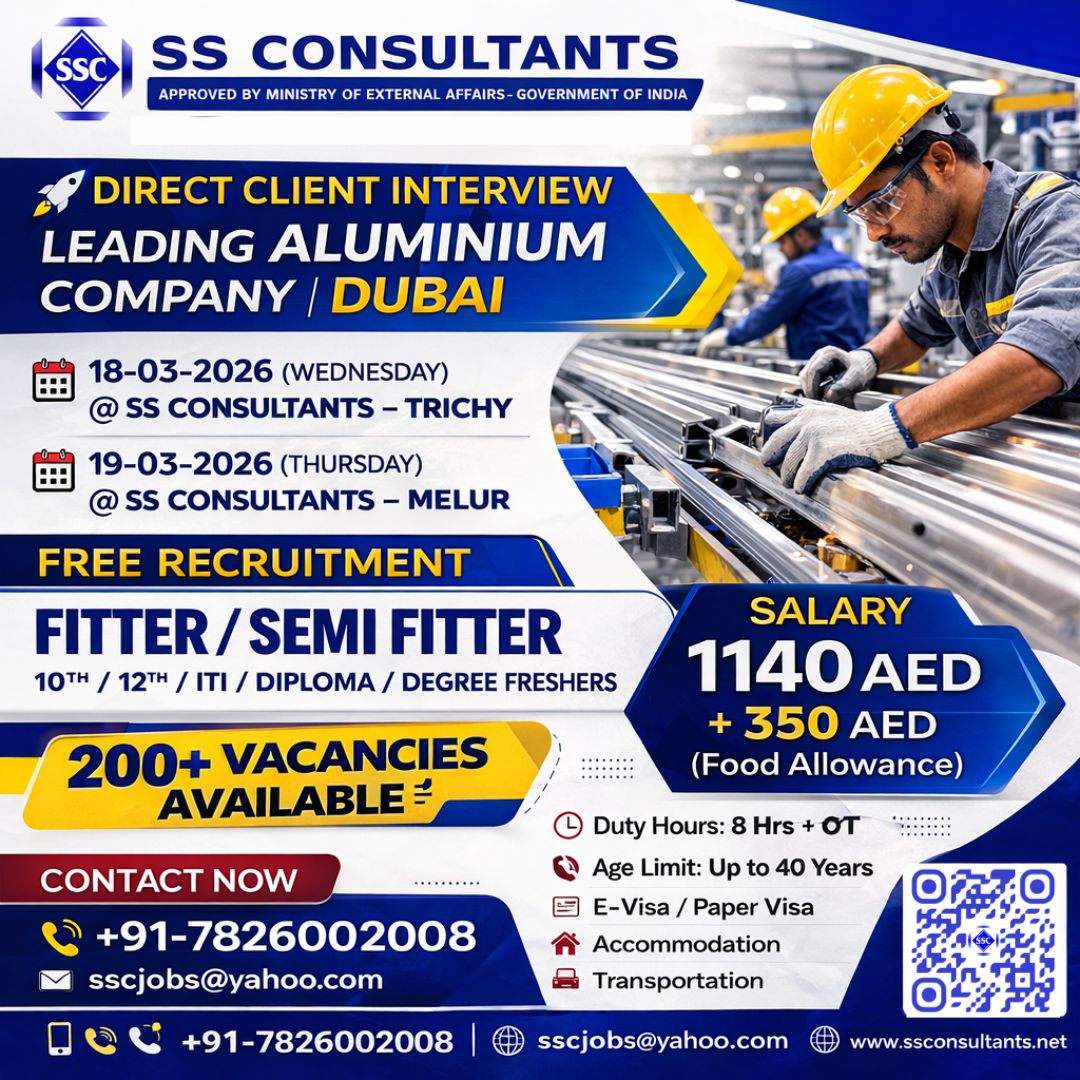 Urgent Hiring for Dubai