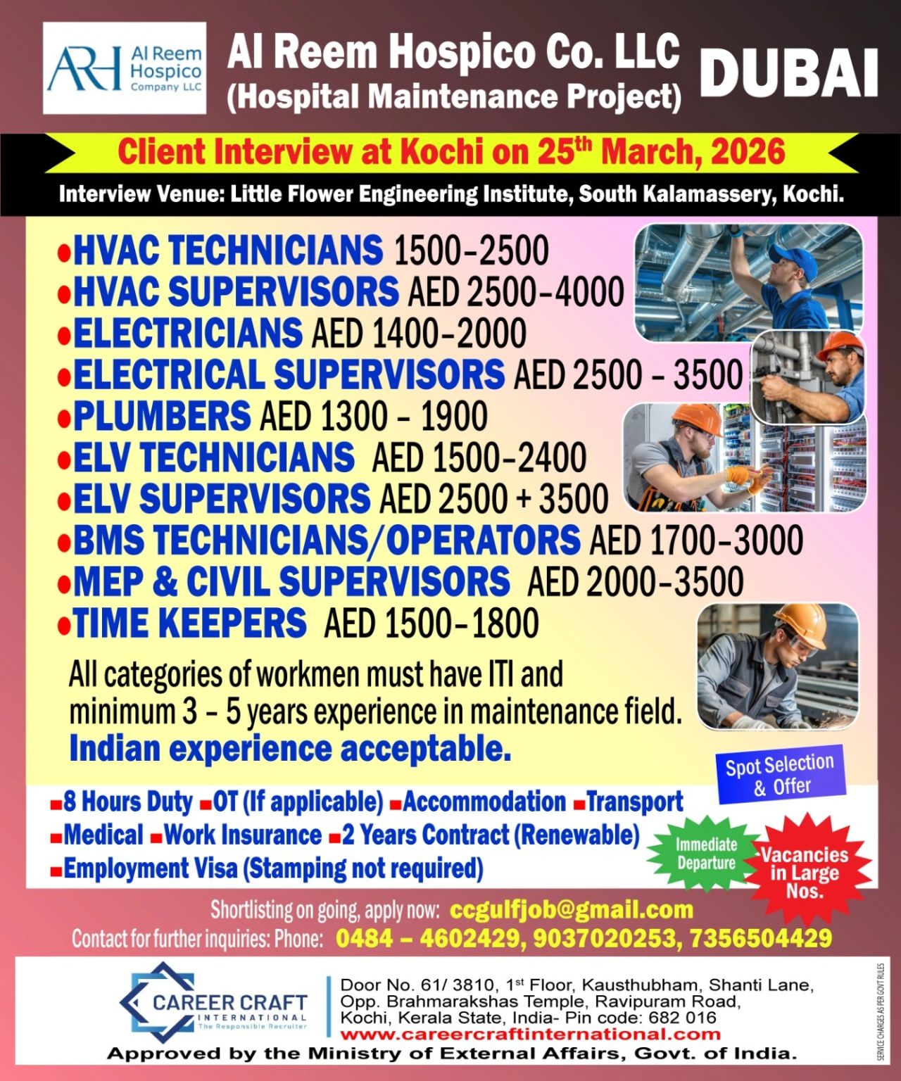 Urgent Hiring for Dubai