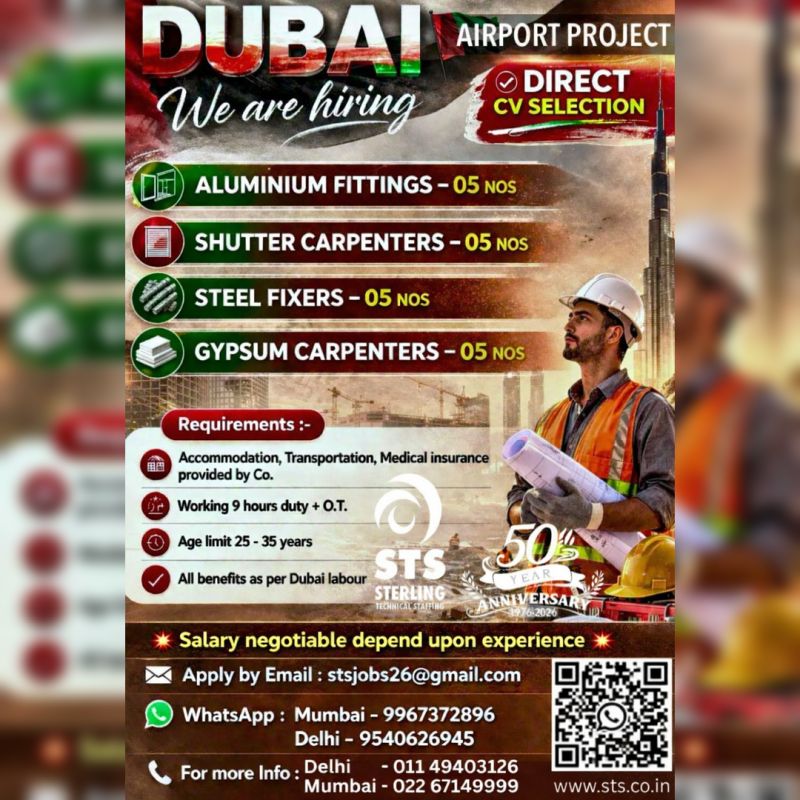 Urgent Hiring for Dubai