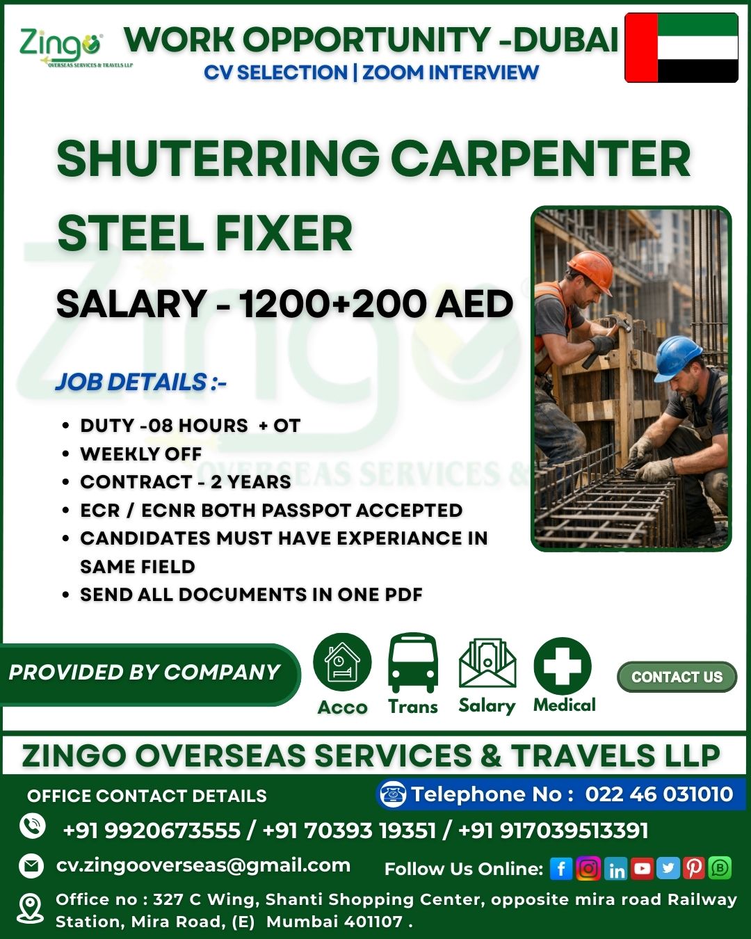 Urgent Hiring for Dubai