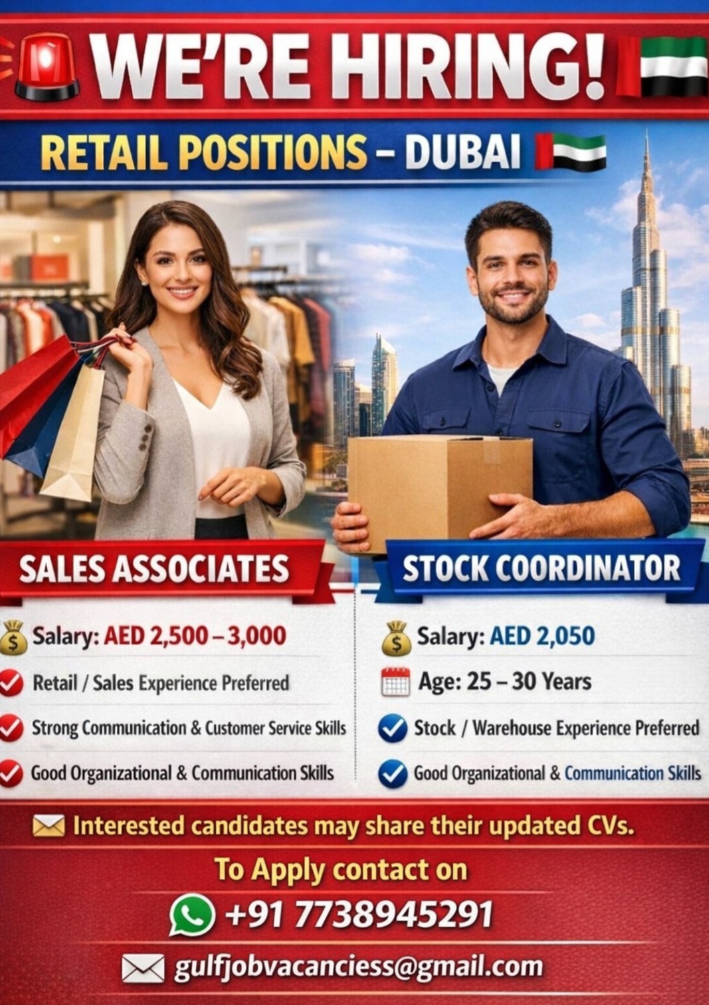 Urgent Hiring for Dubai